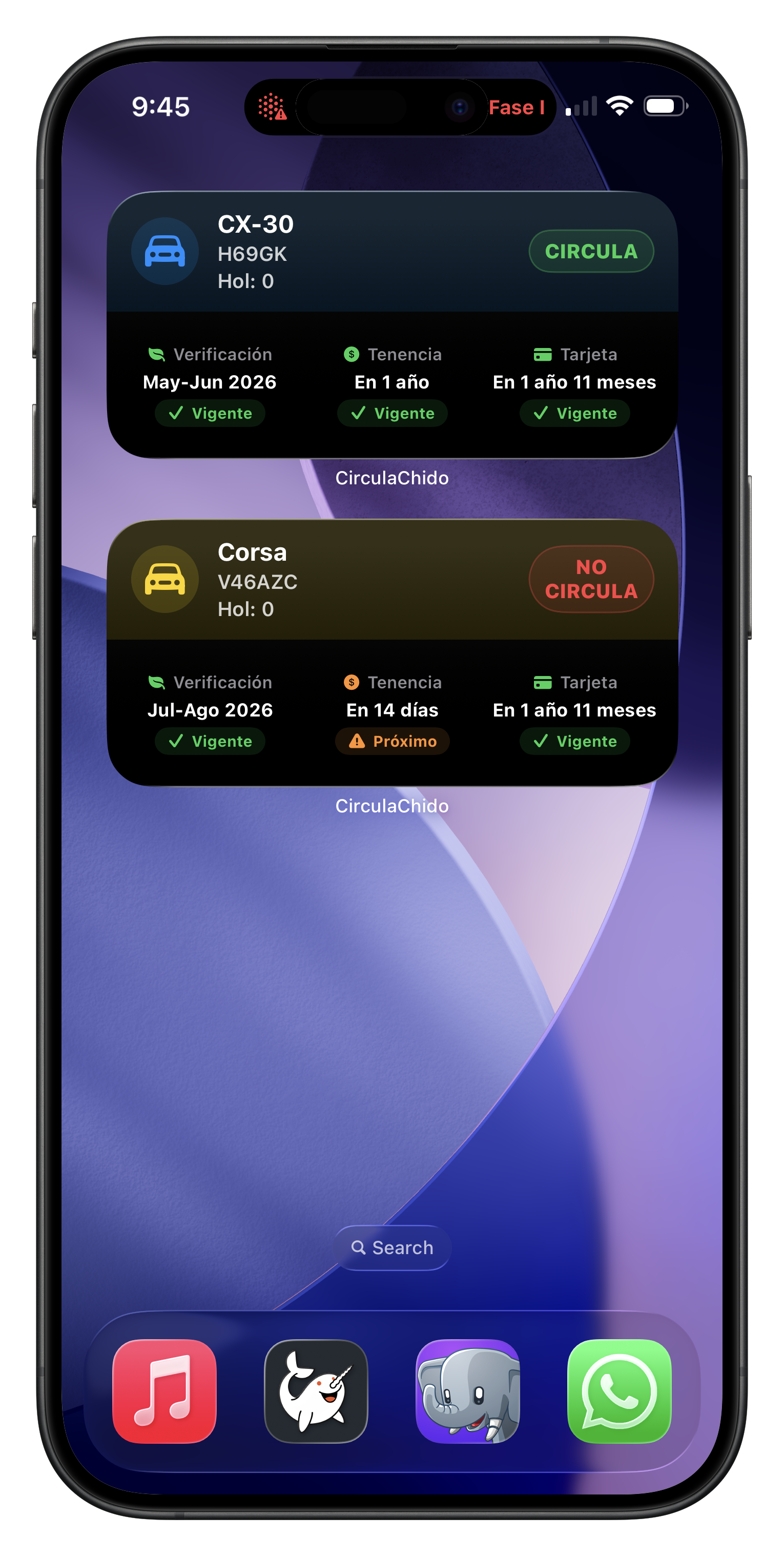 CirculaChido — Home Screen widget