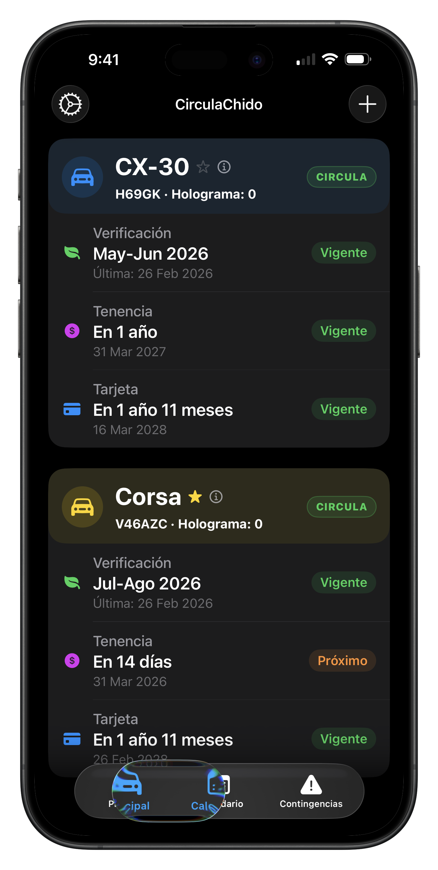 CirculaChido — Pantalla principal