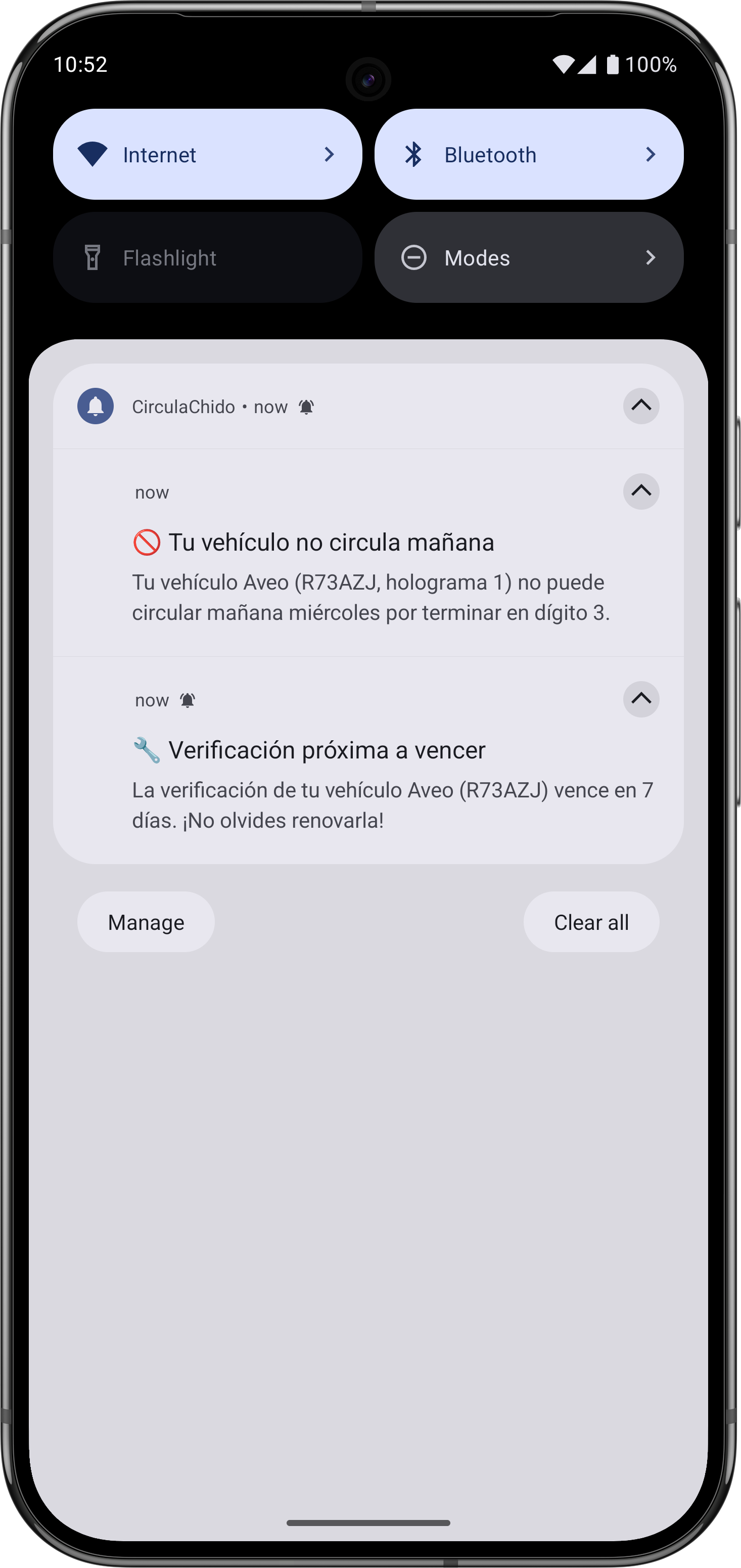 Configuración de alertas y notificaciones para recordatorios de trámites vehiculares
